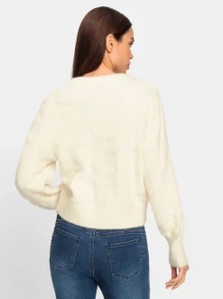 Strickpullover mit Ballon-Ärmel