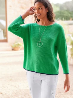 Strickpullover mit 3/4-Ärmeln