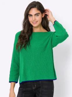 Strickpullover mit 3/4-Ärmeln
