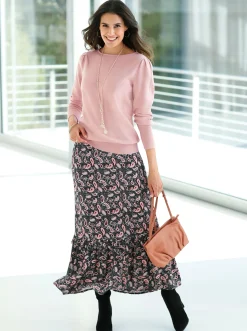 Strickpullover mit U-Boot-Ausschnitt