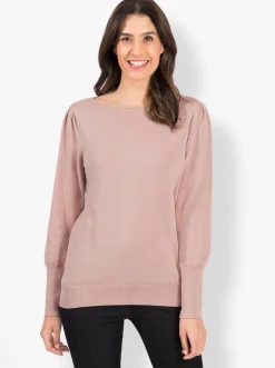 Strickpullover mit U-Boot-Ausschnitt