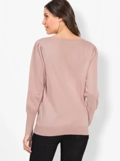 Strickpullover mit U-Boot-Ausschnitt