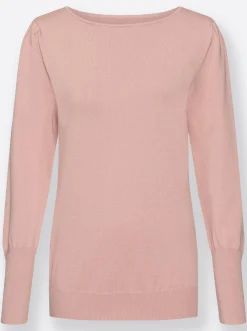 Strickpullover mit U-Boot-Ausschnitt