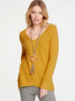 Strickpullover mit V-Ausschnitt