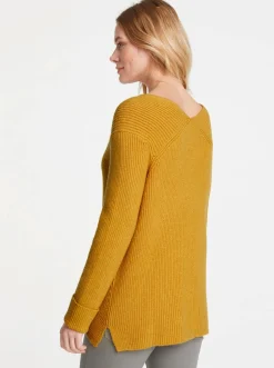 Strickpullover mit V-Ausschnitt