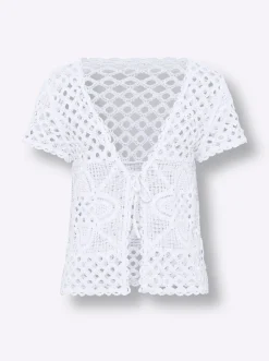 Strickweste in Häkel-Optik