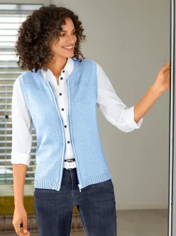Strickweste mit Reißverschluss