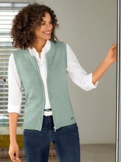 Strickweste mit Reißverschluss