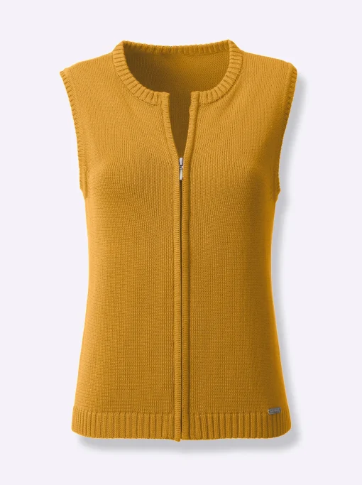 Strickweste mit Reißverschluss