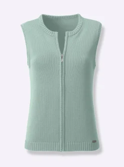 Strickweste mit Reißverschluss