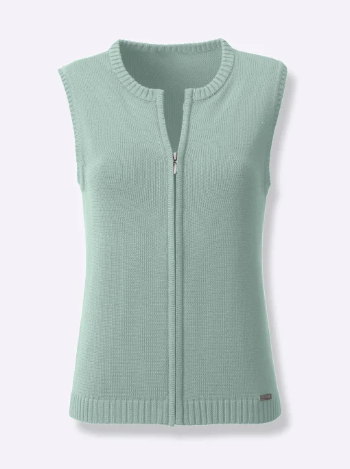 Strickweste mit Reißverschluss