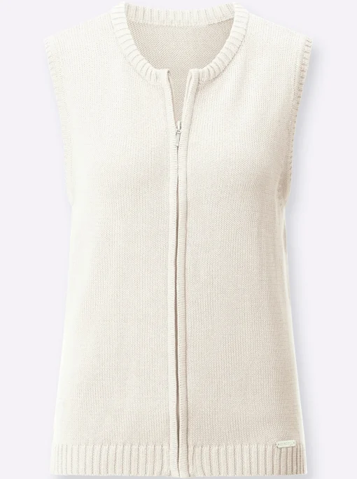 Strickweste mit Reißverschluss