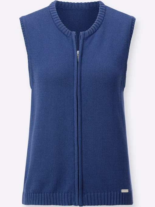 Strickweste mit Reißverschluss
