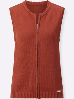 Strickweste mit Reißverschluss
