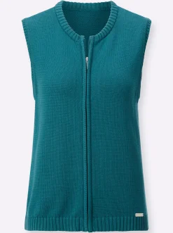 Strickweste mit Reißverschluss