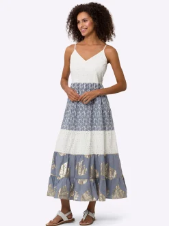 Stufenkleid mit Lochstickerei