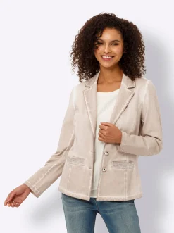 Sweatblazer mit Ziersteinen