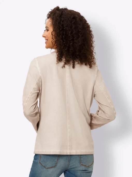Sweatblazer mit Ziersteinen