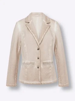 Sweatblazer mit Ziersteinen