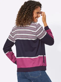 Sweatjacke im Muster-Mix