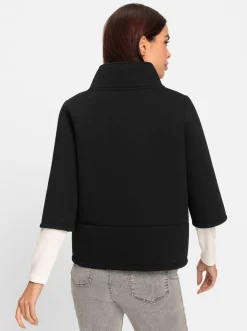 Sweatjacke in Neopren-Optik