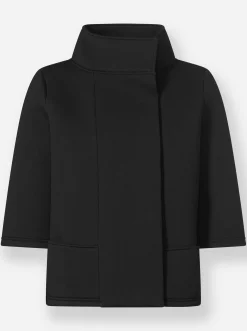 Sweatjacke in Neopren-Optik
