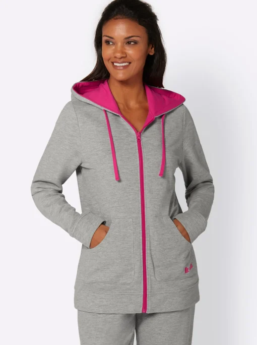 Sweatjacke mit 2 Känguru-Taschen