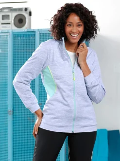 Sweatjacke mit Mesh-Einsätzen