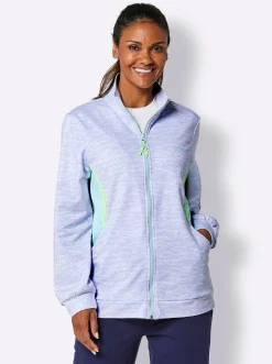 Sweatjacke mit Mesh-Einsätzen