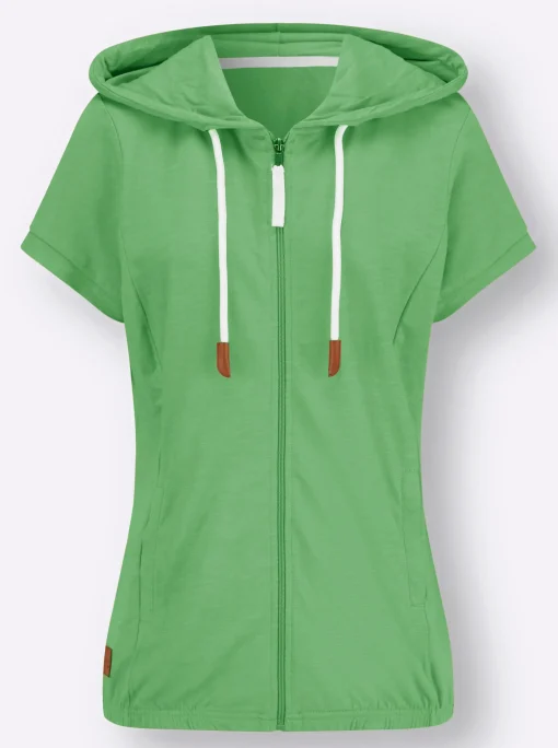 Sweatjacke mit Nahttaschen