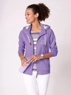 Sweatjacke mit Rippenbündchen