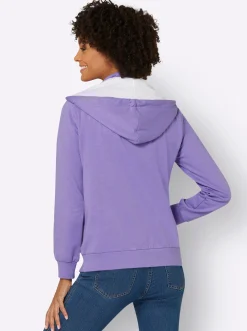 Sweatjacke mit Rippenbündchen