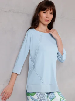 Sweatshirt im Lagenlook mit Webbesatz