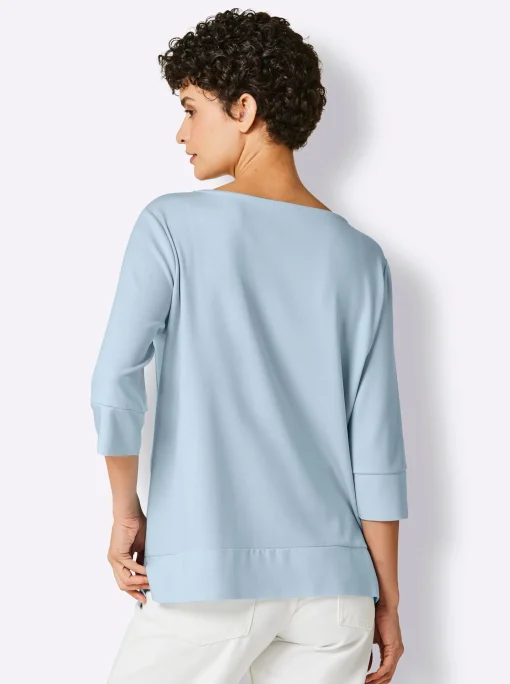 Sweatshirt im Lagenlook mit Webbesatz