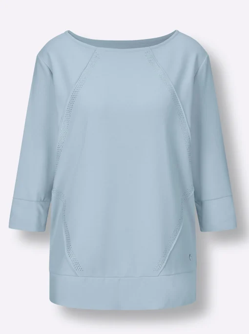Sweatshirt im Lagenlook mit Webbesatz