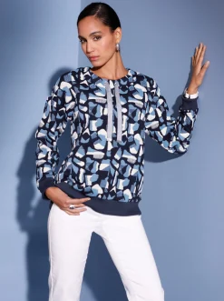 Sweatshirt in Jacquard-Qualität, bedruckt