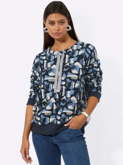 Sweatshirt in Jacquard-Qualität, bedruckt
