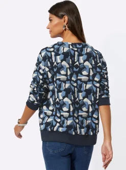 Sweatshirt in Jacquard-Qualität, bedruckt