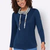 Sweatshirt in Melange-Optik