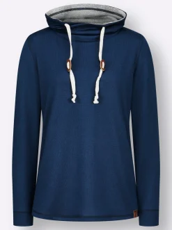 Sweatshirt in Melange-Optik