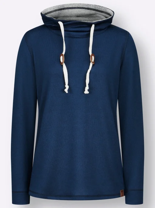 Sweatshirt in Melange-Optik