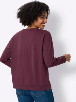 Sweatshirt mit Blumen-Stickerei