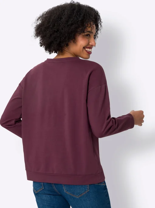 Sweatshirt mit Blumen-Stickerei