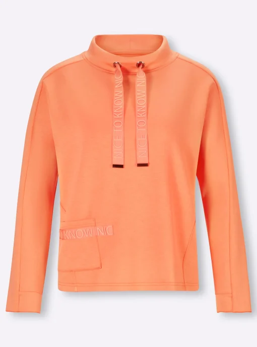 Sweatshirt mit gummiertem Schriftzug