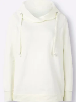 Sweatshirt mit halsfernem Rollkragen