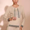 Sweatshirt mit Netz-Einsatz