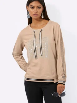Sweatshirt mit Netz-Einsatz