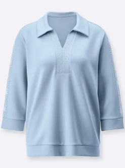 Sweatshirt mit Netzeinsatz entlang der Ärmel