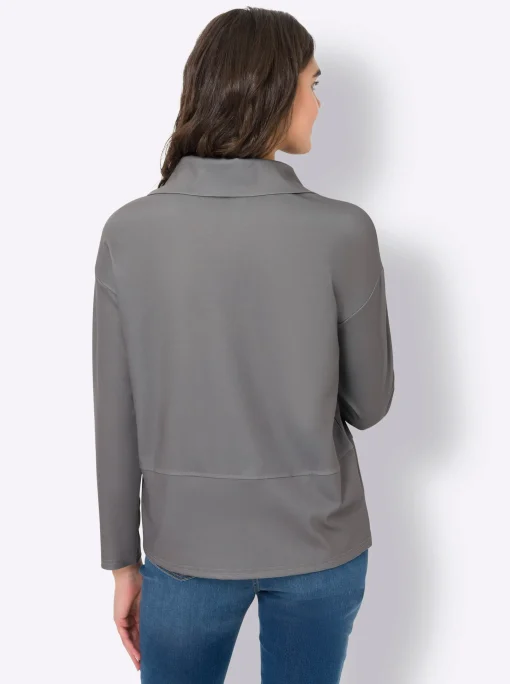 Sweatshirt mit Ösen-Verzierung seitlich