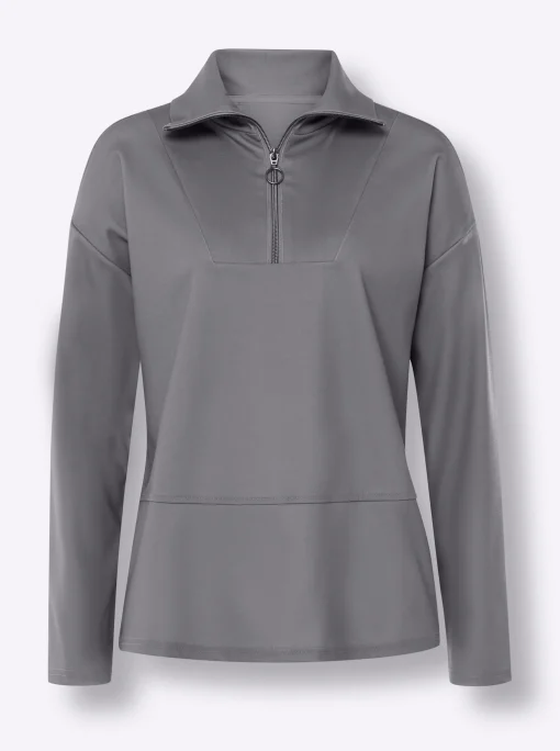 Sweatshirt mit Ösen-Verzierung seitlich